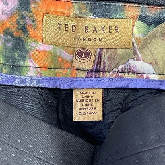 Ted Baker London Black Wool Blend Dress Pants Sz 1/US 4 - Picture 4 of 8